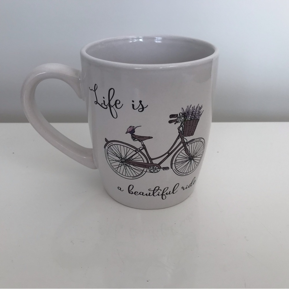 Ceramic white Mug bicycle “Life is a beautiful ride”